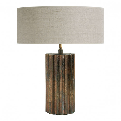 ATHÉNA lamp base in metal with antique brass finish - ø 15 x 33 cm