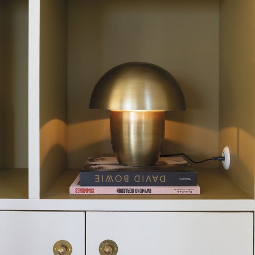 Lampe GASPARD en métal doré - ø 30 x 32 cm