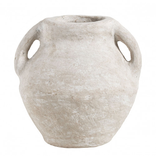Vase amphore décoratif CALISTA en papier maché - ø 30 x 30 cm