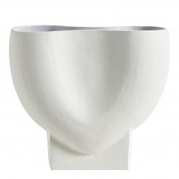 Vase CÉLESTE en métal blanc - Grand modèle - H. 25 cm