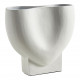 Vase CELESTE en métal blanc - Grand modèle - H. 25 cm