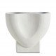 Vase CÉLESTE en métal blanc - Petit modèle - H. 21 cm