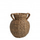 Vase amphore décorative OASIS en osier - Petit modèle - H. 26 cm