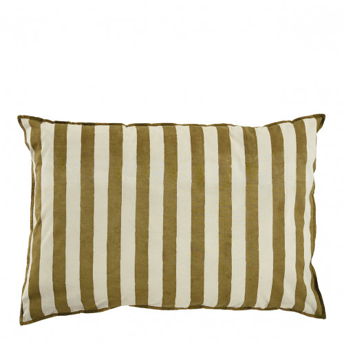 BAYADÈRE Cushion cover in cotton - Cream and cumin - 60 x 40 cm