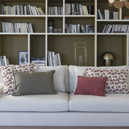 COQUELICOT polycotton cushion cover - 60 x 40 cm