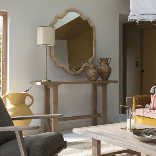 MATHILDE rattan mirror - H. 120 cm