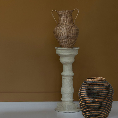 CALISTA decorative pedestal in papier-mâché - H. 70 cm