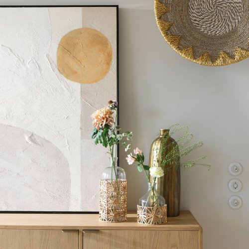 MALENA wall decoration in seagrass and raffia - ø 70 cm