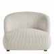 Fauteuil LISETTE large en velours côtelé - Crème