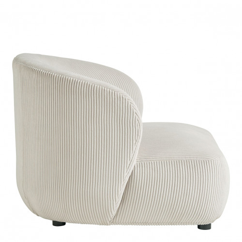 LISETTE large armchair in ribbed velvet - Cream