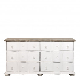 CARLOTTA White Chest of Drawers - Large Model