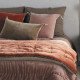 Futon MATTÉO en velours de coton et lin - 180 x 80 cm - Orange brûlé