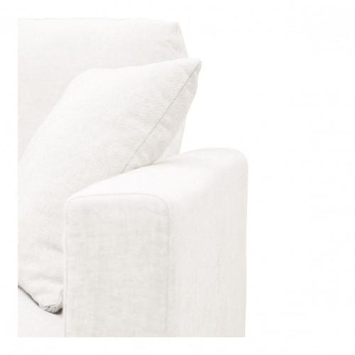 ANGIE reversible chaise sofa in linen - White