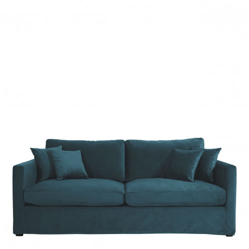 ANGIE Sofa in velvet - Peacock blue