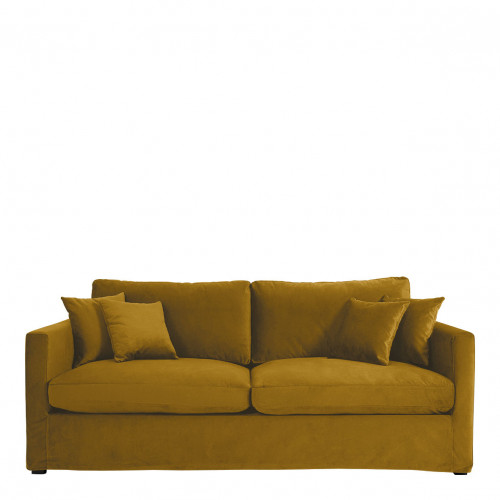 ANGIE Velvet Sofa - Saffron