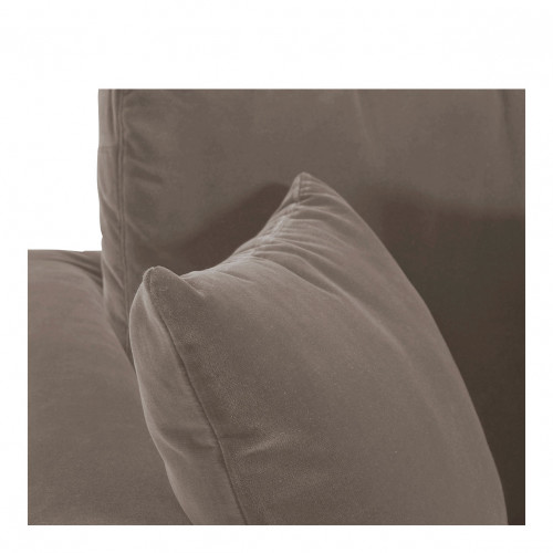 ANGIE Reversible Chaise Sofa in Velvet - Taupe