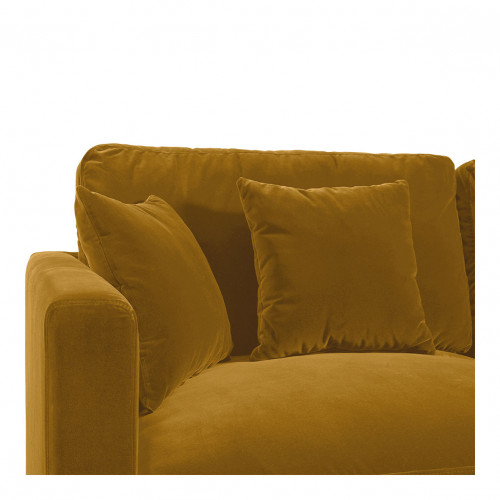 ANGIE reversible chaise sofa in velvet - Saffron