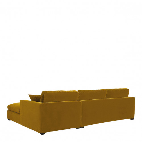 ANGIE reversible chaise sofa in velvet - Saffron