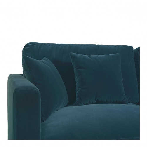 ANGIE reversible chaise sofa in velvet - Peacock blue