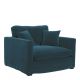 Fauteuil ANGIE en velours - Bleu paon