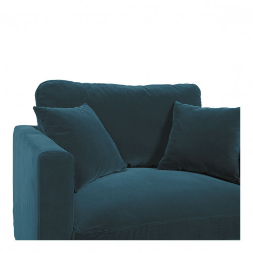 Fauteuil ANGIE en velours - Bleu paon Fauteuil ANGIE en velours - Bleu paon