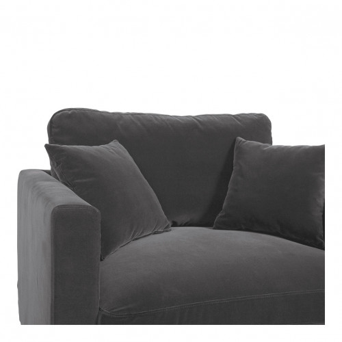 ANGIE Armchair in velvet - Dark gray