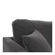 Fauteuil ANGIE en velours - Gris foncé