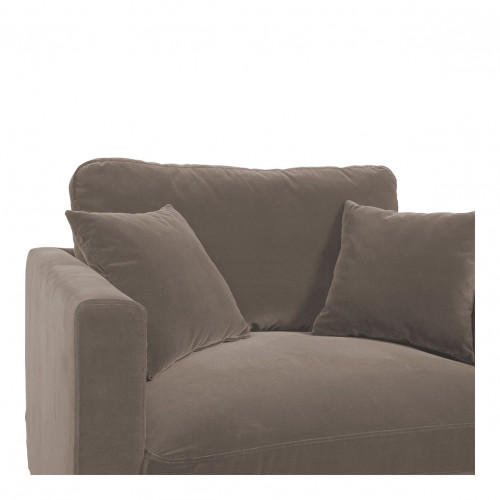 ANGIE armchair in velvet - Taupe