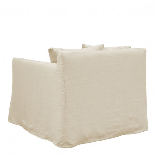GABRIEL Armchair in linen blend - Ecru