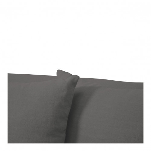 GABRIEL Armchair in linen - Dark gray