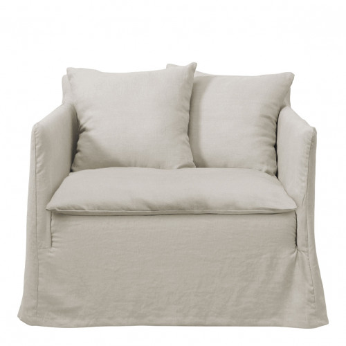 GABRIEL Armchair in Linen Blend - Natural