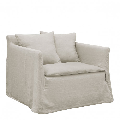 GABRIEL Armchair in Linen Blend - Natural
