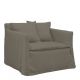 Fauteuil GABRIEL en lin - Taupe