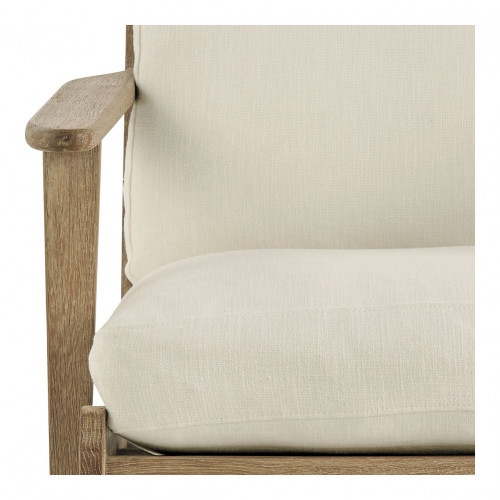 JULES Armchair in Cotton and Linen - Ecru