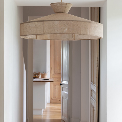 CAPELINE Pendant Light in Jute Canvas - Small Model - ⌀ 70 cm
