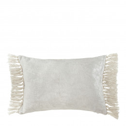 PAULA iridescent velvet cushion cover - White - 60 x 40 cm