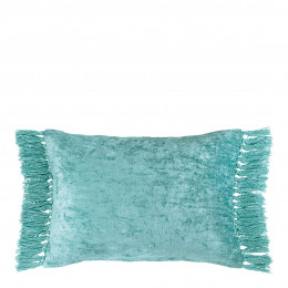 Housse de coussin PAULA en velours irisé - Bleu aqua - 60 x 40 cm