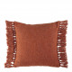 Housse de coussin PAULA en velours irisé - Orange brûlé - 50 x 50 cm