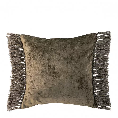 Housse de coussin PAULA en velours irisé - Taupe - 50 x 50 cm