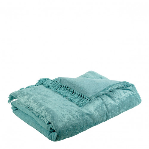 PAULA Futon in Iridescent Velvet - 180 x 80 cm - Aqua Blue