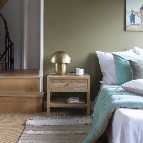 MARCELLE Light Oak Nightstand