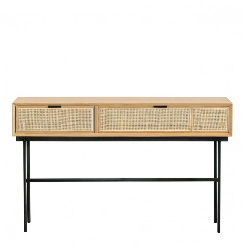 AUGUSTIN Light Oak and Caning Console