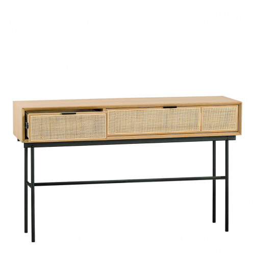 AUGUSTIN Light Oak and Caning Console