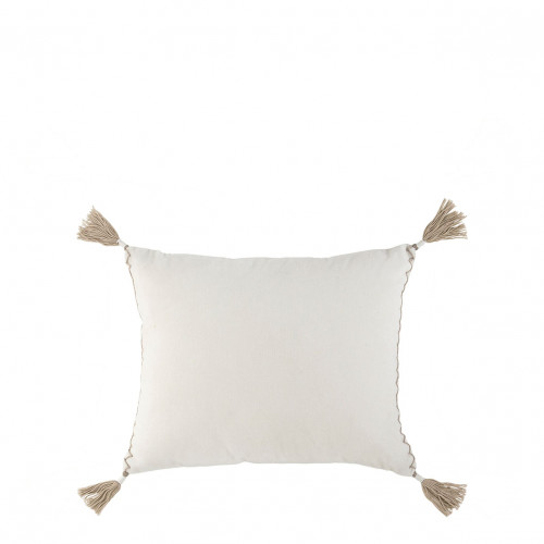 Housse de coussin MATTÉO en velours de coton - Blanc - 30 x 40 cm