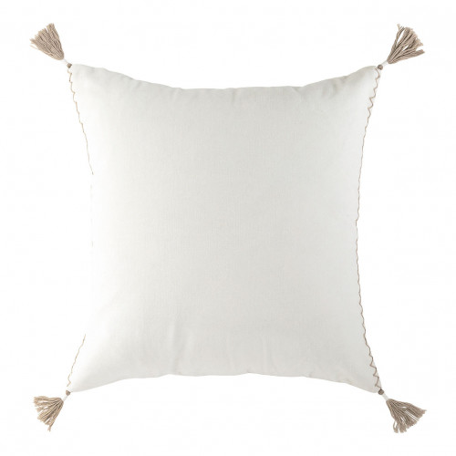 Housse de coussin MATTÉO en velours de coton - Blanc - 50 x 50 cm