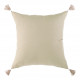 Housse de coussin MATTEO en velours de coton - Blanc - 50 x 50 cm