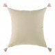 Housse de coussin MATTÉO en velours de coton - Blanc - 50 x 50 cm