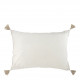 Housse de coussin MATTÉO en velours de coton - Blanc - 60 x 40 cm