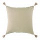 Housse de coussin MATTÉO en velours de coton - Bleu aqua - 50 x 50 cm