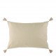 Housse de coussin MATTÉO en velours de coton - Bleu aqua - 60 x 40 cm